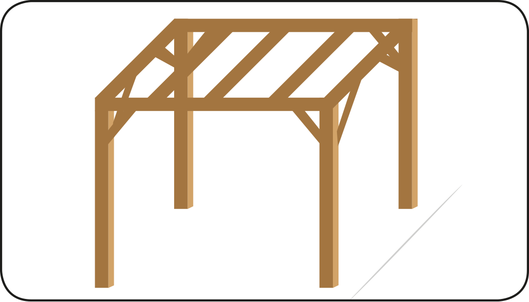 Dachbalken - mach eine Überdachung