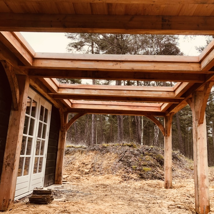 3x Oberlichter oder Dachfenster in der Draufsicht Ihres Vordachs oder Carport