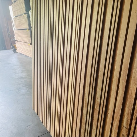 Barcodezaun vertikal Ipe-Holz