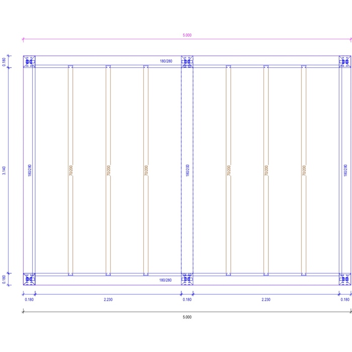 Dachplan moderne schwarze Veranda Anton