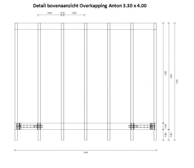 Detail Draufsicht Überdachung anton