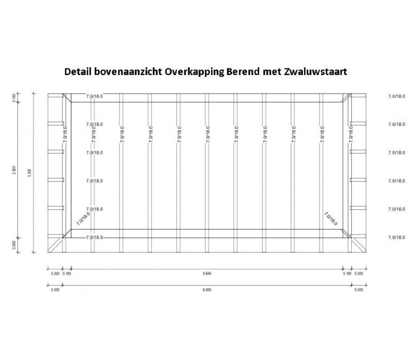 Detail Draufsicht Überdachung berend mit zwaluwstraat