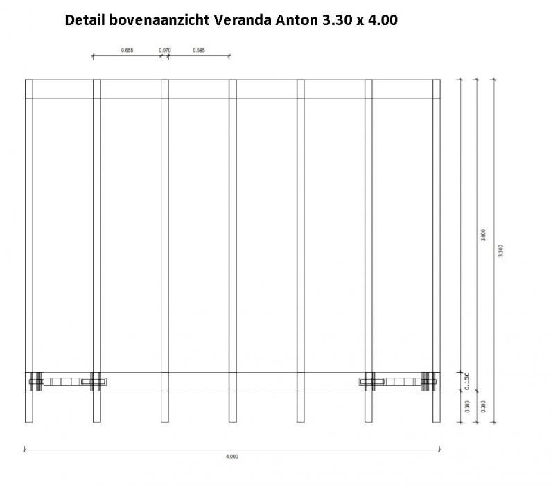 Detail Draufsicht Veranda anton