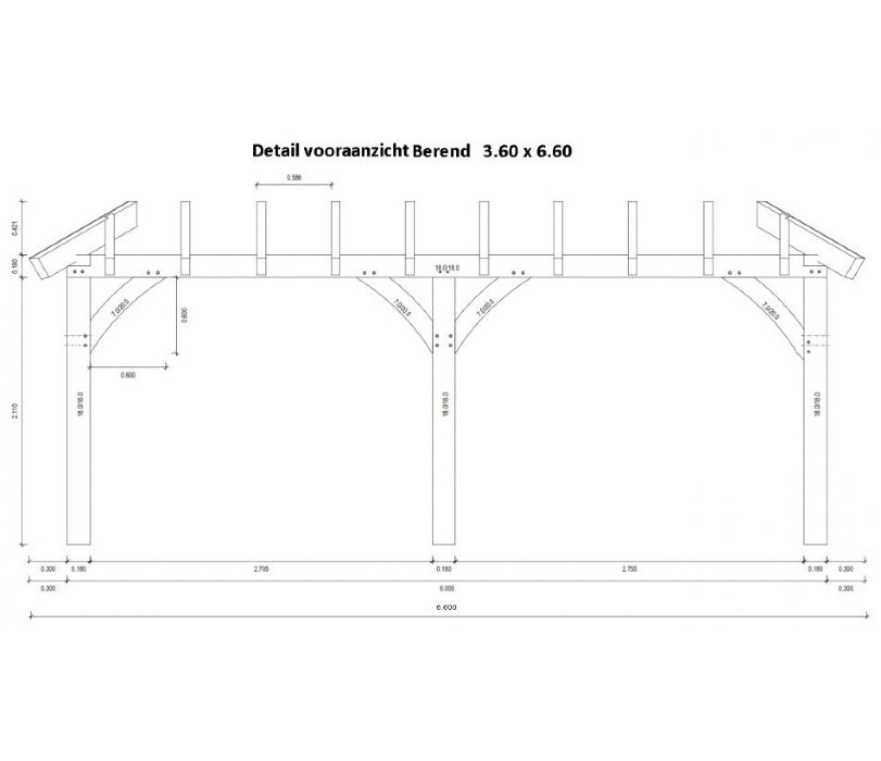 Detail Vorderansicht berend mit Spitzdach