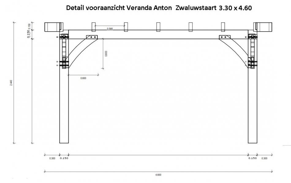 Detail Vorderansicht anton Veranda