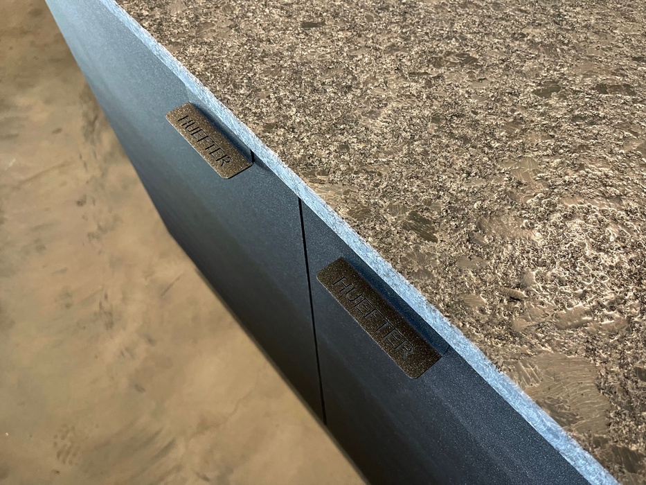 Details der Außenküche aus Stahl