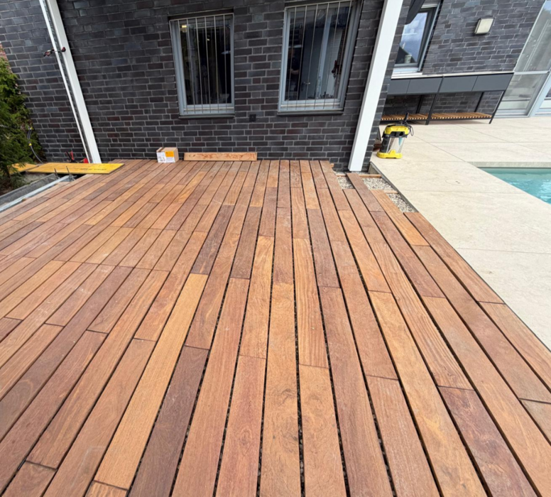 Hartholz terrassendielen Ipé mit clips
