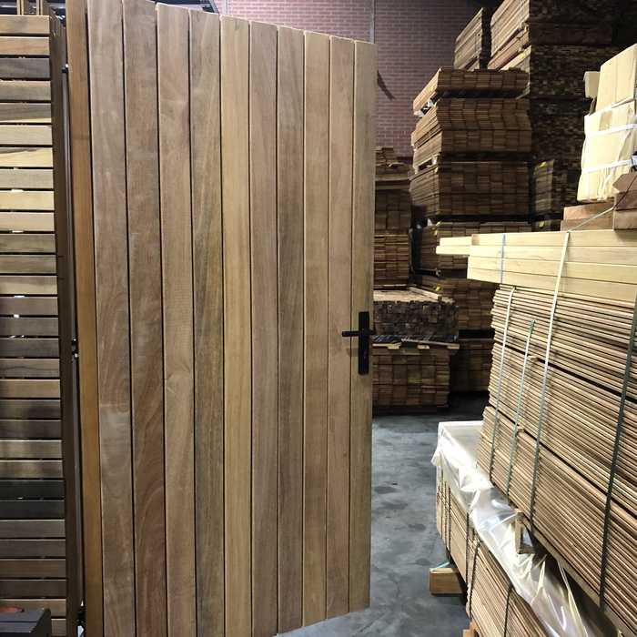 Ipé Gartentor 9 cm Lamellen Doppelseitig