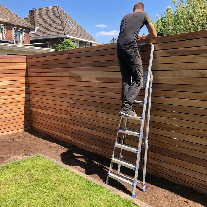 Sichtschutz modern Ipe 9cm lamellen einseitig