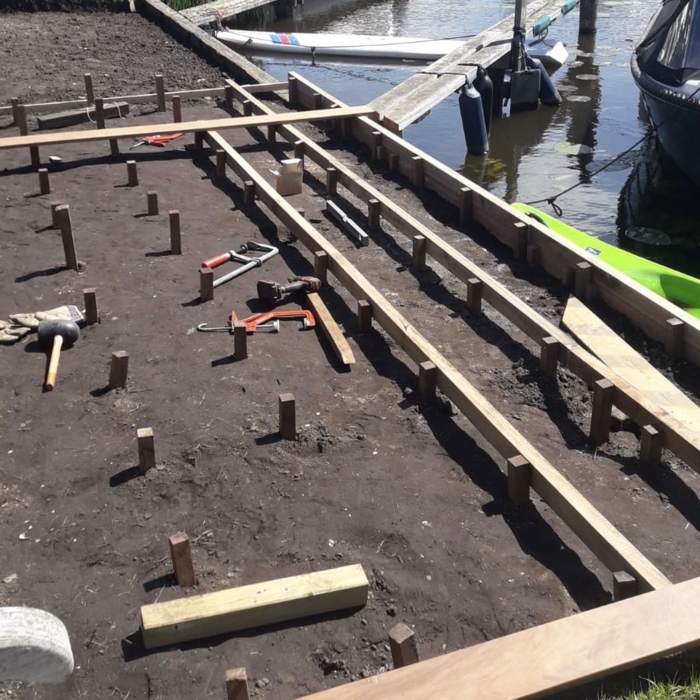 Ipé Hartholz Unterkonstruktion für stabile Terrassenbau Größe 4 x 6 cm 