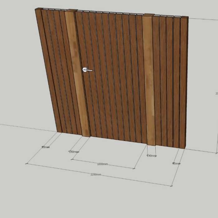 Torpfosten aus Ipe-Holz - Starke Pfosten in 14x14 cm für Ihr modernes Tor
