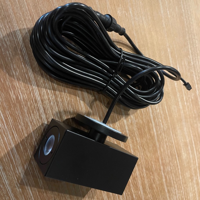 Up-Down-LED-Wandleuchte schwarz Ipé-Lamellenwand