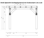 Detail Seitenansicht Überdachung berend Schwalbenschwanz