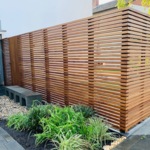 IPE 4,0 x 4,0 cm Balkenzaun durch Kombination von Hartholz en EPDM-Folie