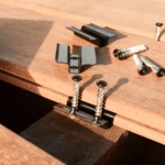 Ipe Detail Klick-System vlonderplanken schwarz Edelstahl 