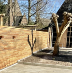 Luxuszaun aus Ipe-Holz, Lamellenstärke 5,0 cm