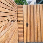 Kopfmaß Ipé Pfosten 14x14 mit lamellen