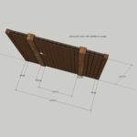 Torpfosten aus Ipe-Holz - Starke Pfosten in 14x14 cm für Ihr modernes Tor - digitale Skizze