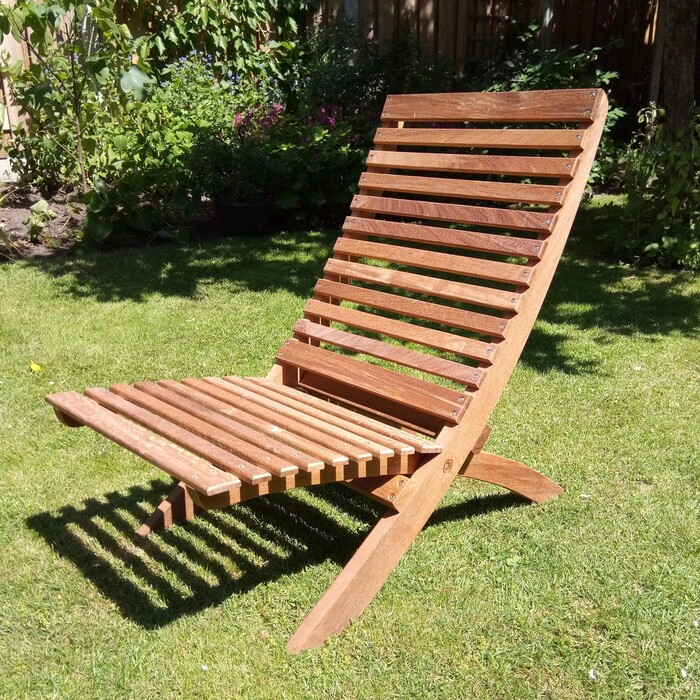 Luxuriöser selbstgebauter Gartenstuhl aus Ipé Hartholzlamellen