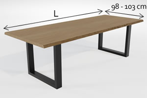 Tischplatte Länge